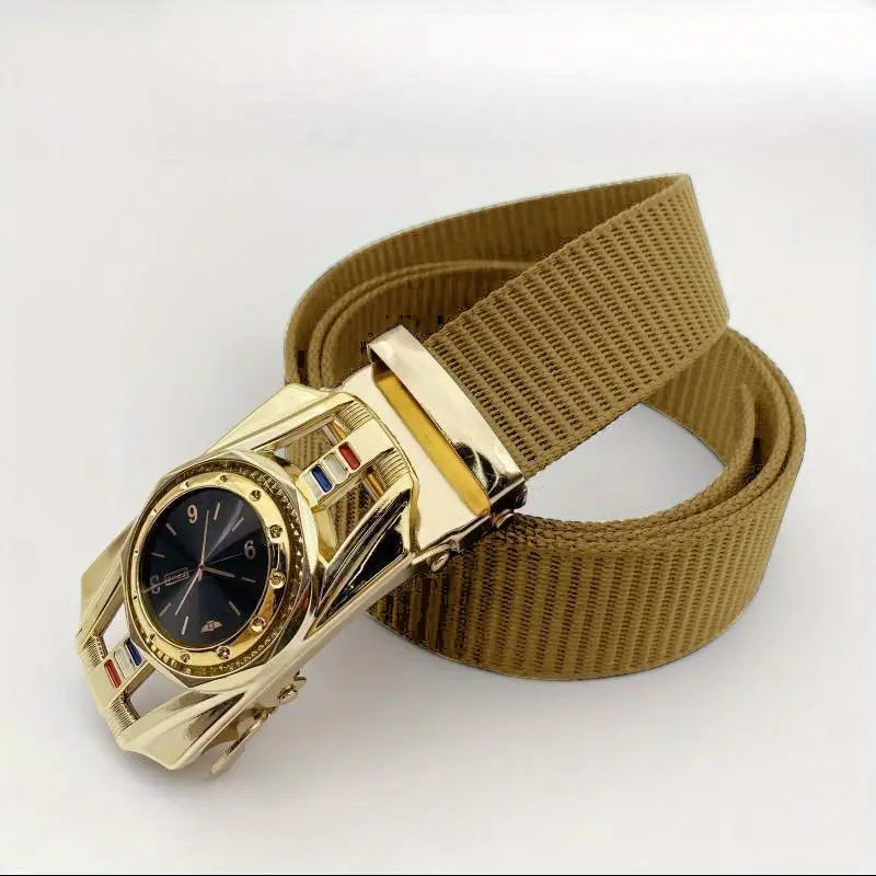Men Casual Outdoor Belt with Watch Face Design Zhejiang,China