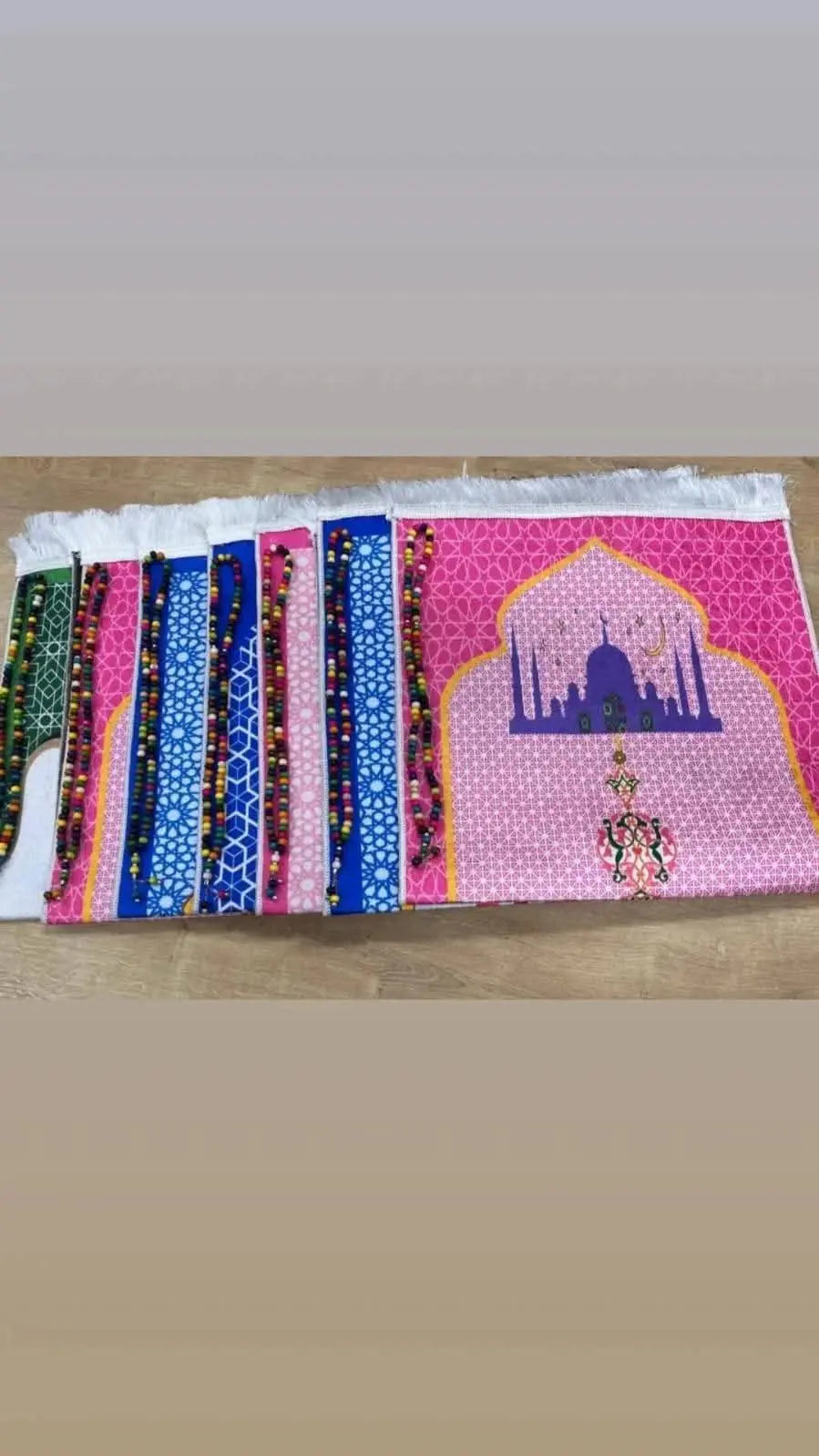 Prayer Mats + Tesbhi (Price per 12 Pieces) Walsh Trader