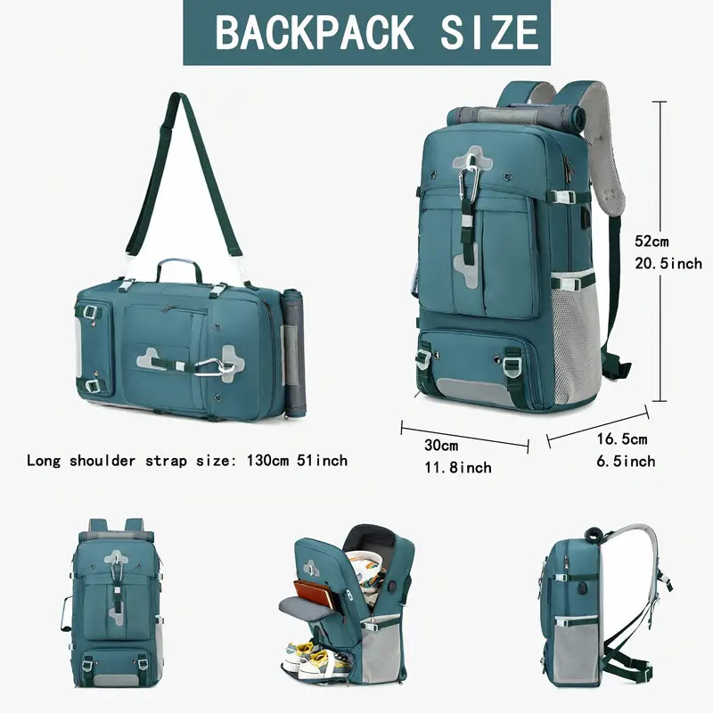 Airline Approved Travel Backpack with Shoe Compartment