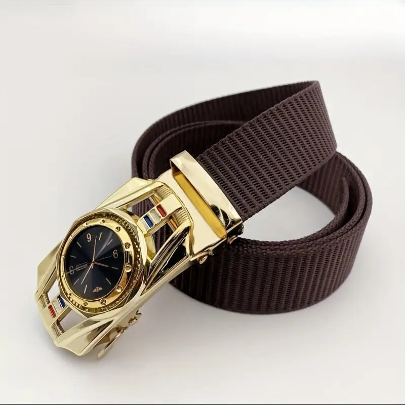 Men Casual Outdoor Belt with Watch Face Design Zhejiang,China