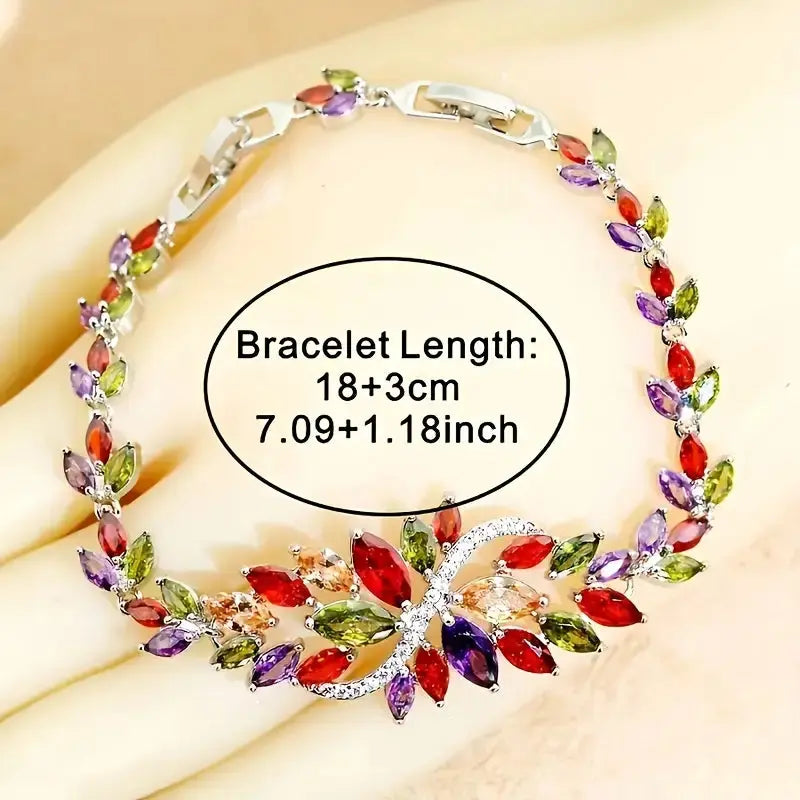 Elegant Women's Cubic Synthetic Zirconia Bracelet - White Golden-Plated Guangdong,China