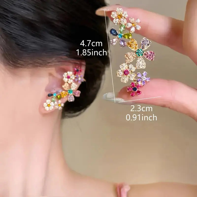 fashionable colorful party flower design ear earrings Zhejiang,China
