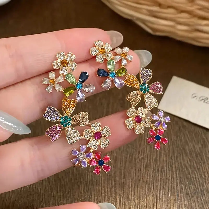 fashionable colorful party flower design ear earrings Zhejiang,China