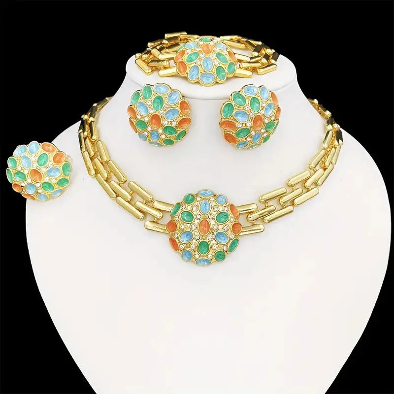 Golden Plated Necklace Earrings Bracelet Guangdong,China