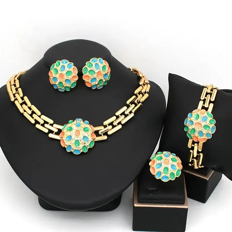 Golden Plated Necklace Earrings Bracelet Guangdong,China
