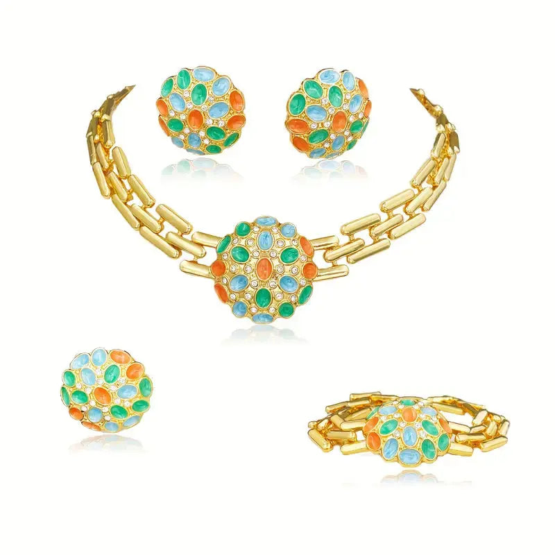 Golden Plated Necklace Earrings Bracelet Guangdong,China