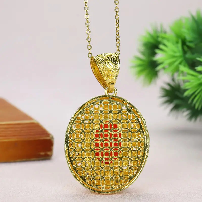 Palace Style Fashion Red Agate Inlaid Collarbone Necklace Unisex Valentine's Day Gift